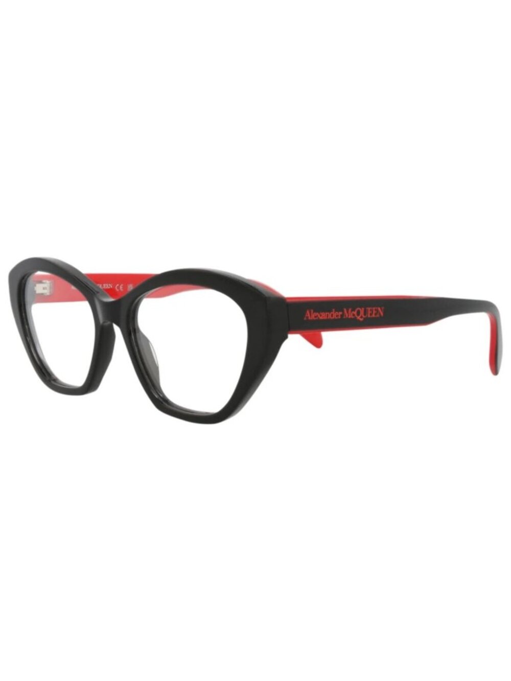 New Alexander McQueen Women's Eyeglasses Cat Eye Acetate Frame Black Black